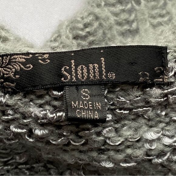 Y2K Sioni Gray Knit Fairycore Ruffle Cardigan Size Small - Picture 9 of 13